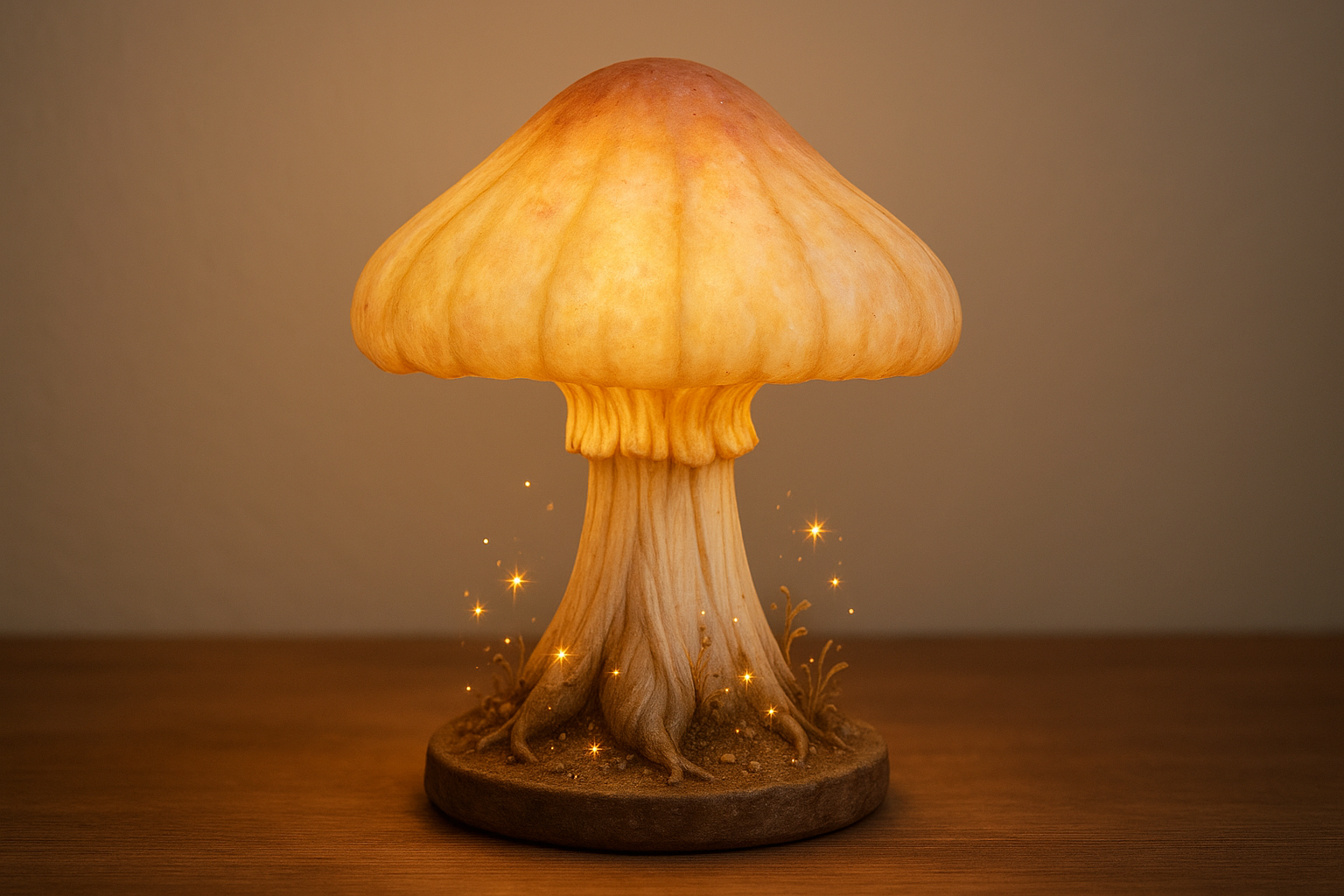 mushroom fantasy table lamp