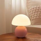 MushGlow™ Stepless Dimmable Mushroom Table Lamp – Glass & Ceramic Night Light | Cozy Ambient Lighting for Bedroom & Living Room