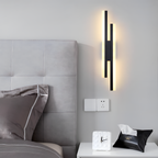 AxisGlow™ Black LED Wall Light – Modern Linear Accent Lamp | 16W Warm White Lighting for Bedroom & Hallway
