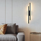 AxisGlow™ Black LED Wall Light – Modern Linear Accent Lamp | 16W Warm White Lighting for Bedroom & Hallway