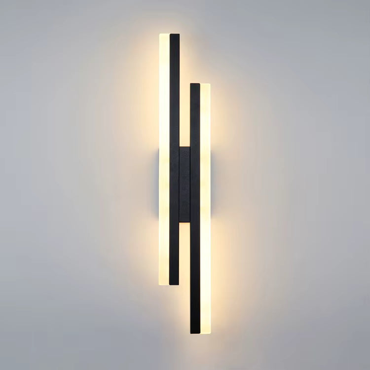 AxisGlow™ Black LED Wall Light – Modern Linear Accent Lamp | 16W Warm White Lighting for Bedroom & Hallway