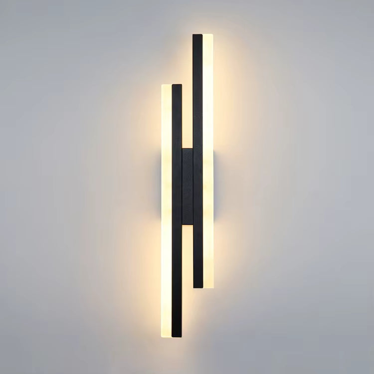 AxisGlow™ Black LED Wall Light – Modern Linear Accent Lamp | 16W Warm White Lighting for Bedroom & Hallway