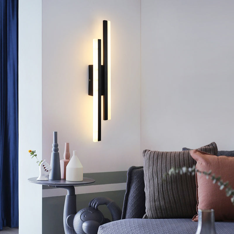 AxisGlow™ Black LED Wall Light – Modern Linear Accent Lamp | 16W Warm White Lighting for Bedroom & Hallway
