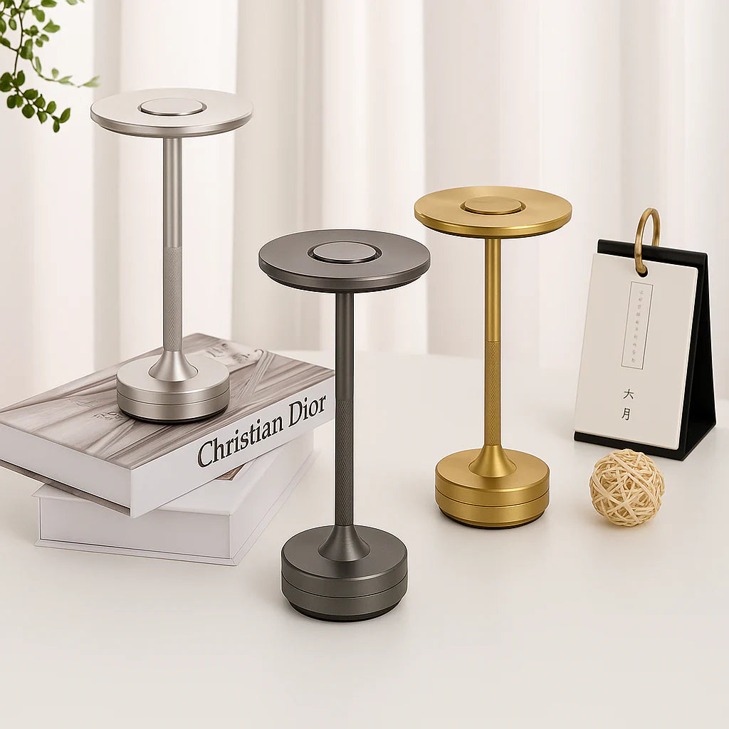 LunaHalo™ Touch LED Table Lamp – Dimmable Touchbase Ambient Light | Bedside & Accent Lighting