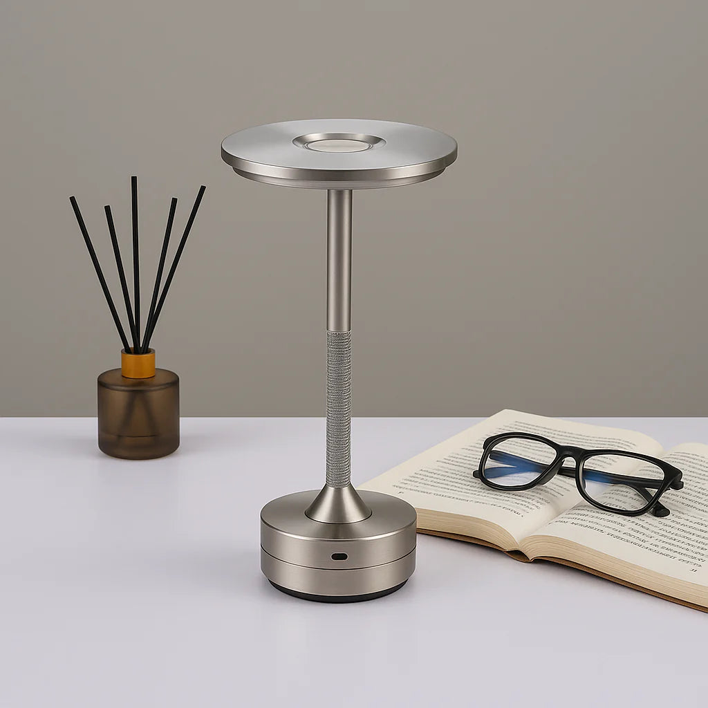 LunaHalo™ Touch LED Table Lamp – Dimmable Touchbase Ambient Light | Bedside & Accent Lighting