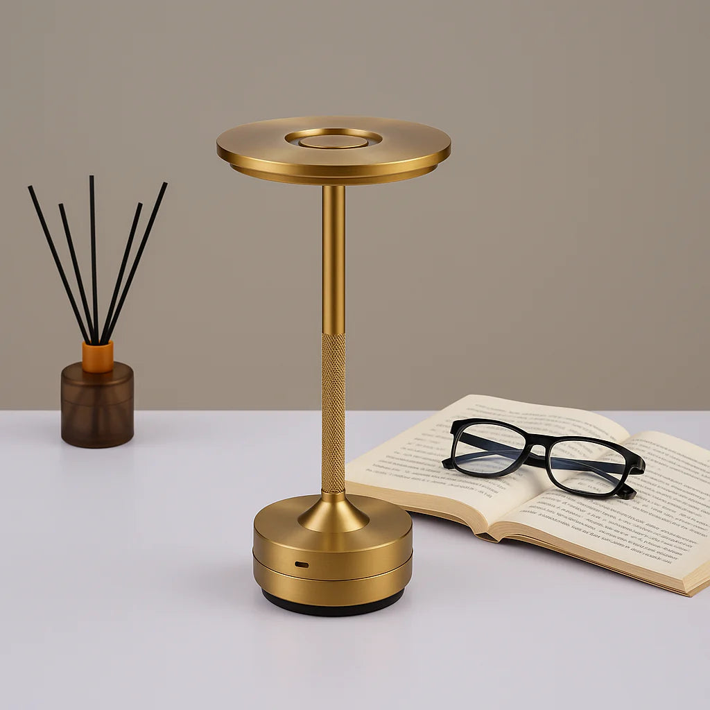 LunaHalo™ Touch LED Table Lamp – Dimmable Touchbase Ambient Light | Bedside & Accent Lighting