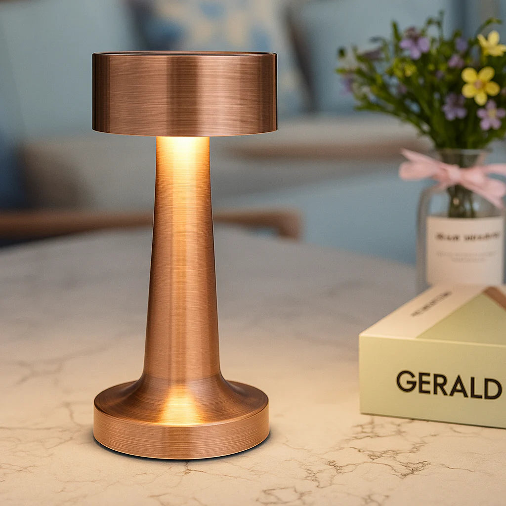 AuraRetro™ Cordless LED Table Lamp – Vintage Style Battery-Operated Touch Lamp | Bedside & Accent Lighting