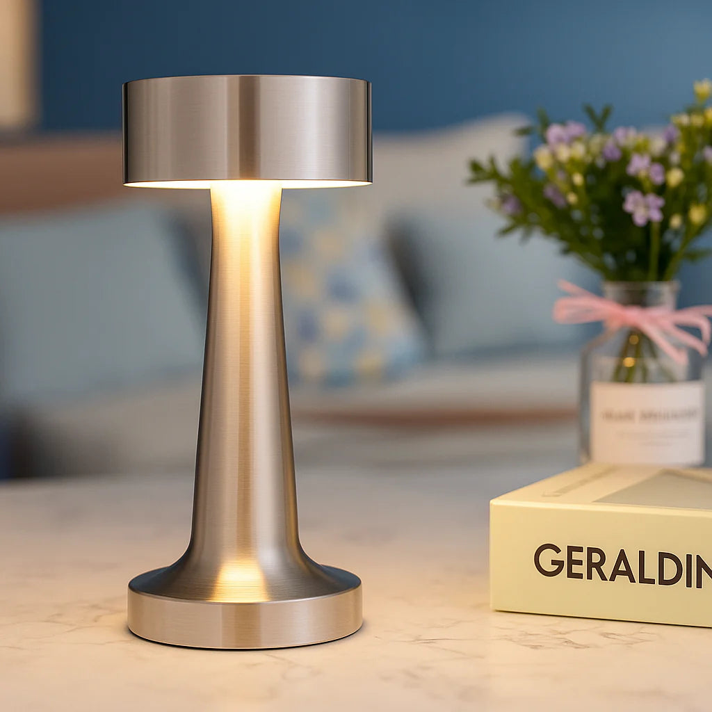 AuraRetro™ Cordless LED Table Lamp – Vintage Style Battery-Operated Touch Lamp | Bedside & Accent Lighting