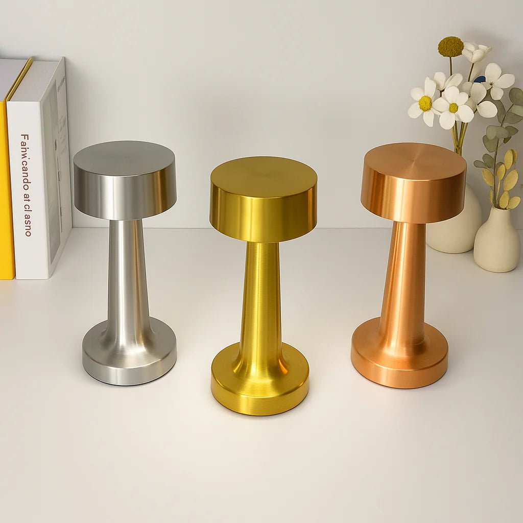 AuraRetro™ Cordless LED Table Lamp – Vintage Style Battery-Operated Touch Lamp | Bedside & Accent Lighting