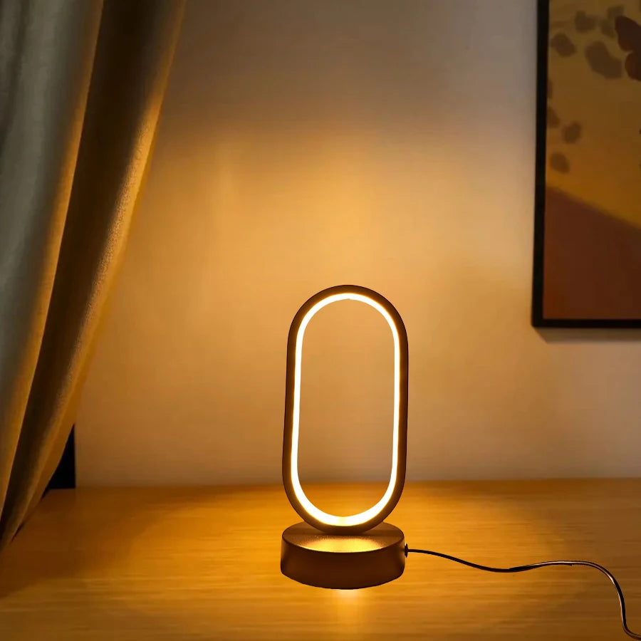 UGlow™ LED U-Shaped Table Lamp – Touch / Stepless Dimming Ambient Light | Modern Desk & Bedside Décor