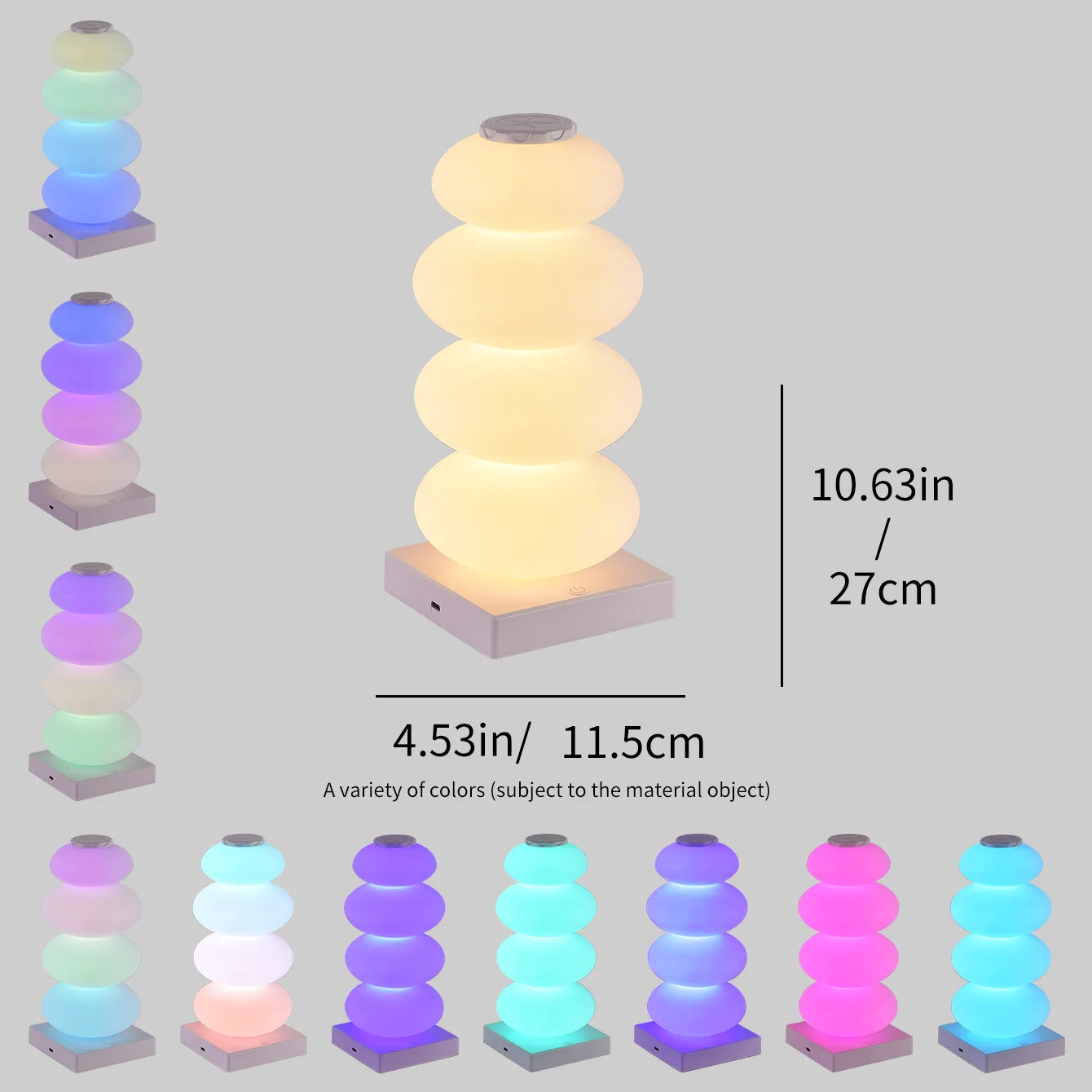 ColorAura™ 16-Color Touch RGB Table Lamp – Multi-Step Dimmable Mood Lamp | Ambient Bedside & Desk Light