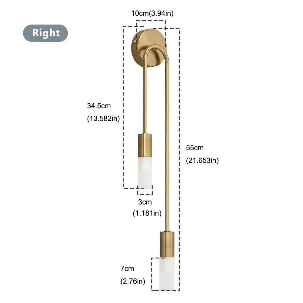LuxAura™ Golden-Black LED Wall Lamp – Modern Nordic Wall Light | Luxury Accent Lighting for Living Room & Bedroom