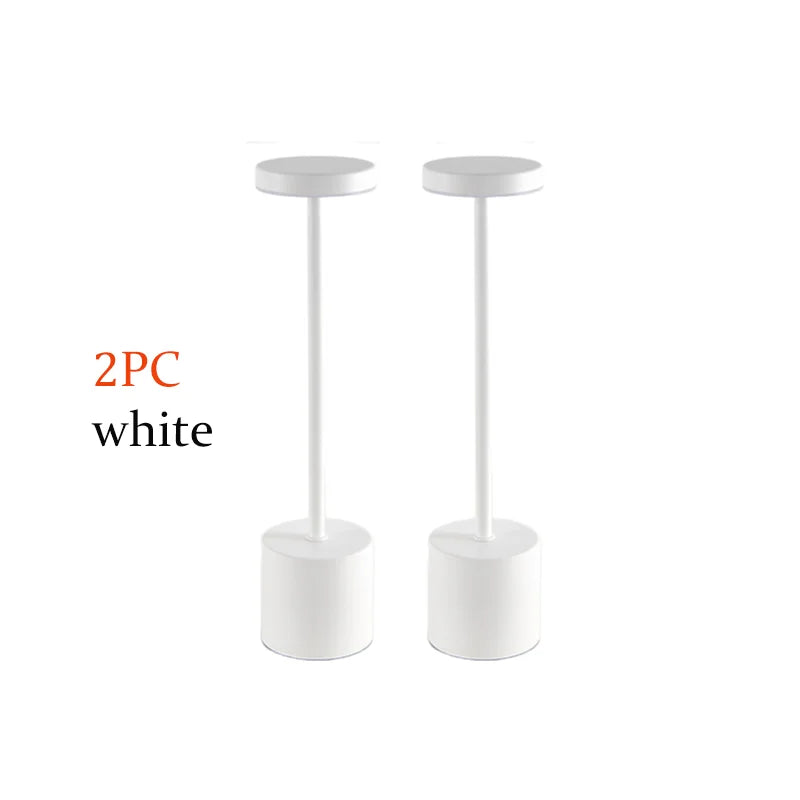 TwinLume™ USB Rechargeable Desk Lamps – 2-Pack Stepless Dimming LED Lights | Tricolor Touch Night & Study Lamps