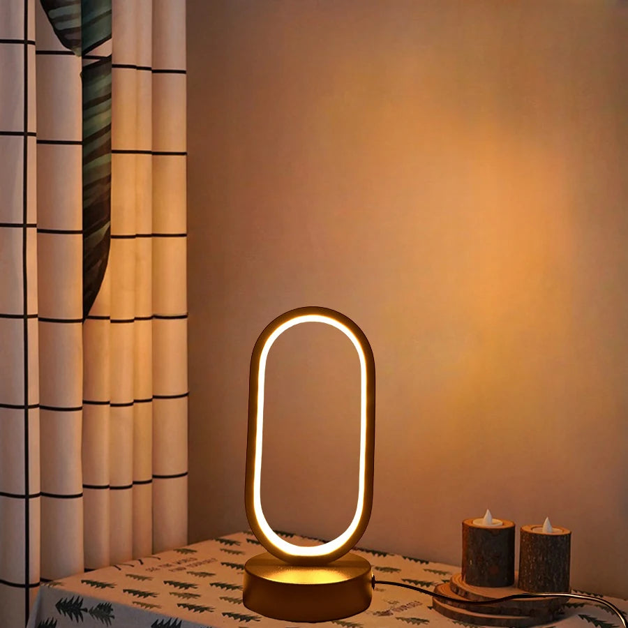UGlow™ LED U-Shaped Table Lamp – Touch / Stepless Dimming Ambient Light | Modern Desk & Bedside Décor
