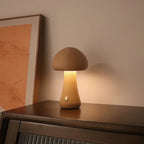 WoodGlow™ LED Touch Mushroom Lamp – Wooden Night Light for Kids & Bedroom | Cute Table Lamp with Touch Switch
