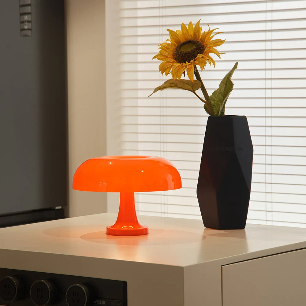 Marigold™ Touch Mushroom Table Lamp – Dimmable LED Ambient Light | Cordless / USB Recharge | Accent & Bedside Lighting