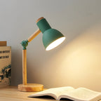 Lunoré™ Wooden Nordic Table Lamp – Adjustable LED Desk Light | Eye-Comfort Reading Lamp for Bedroom & Study