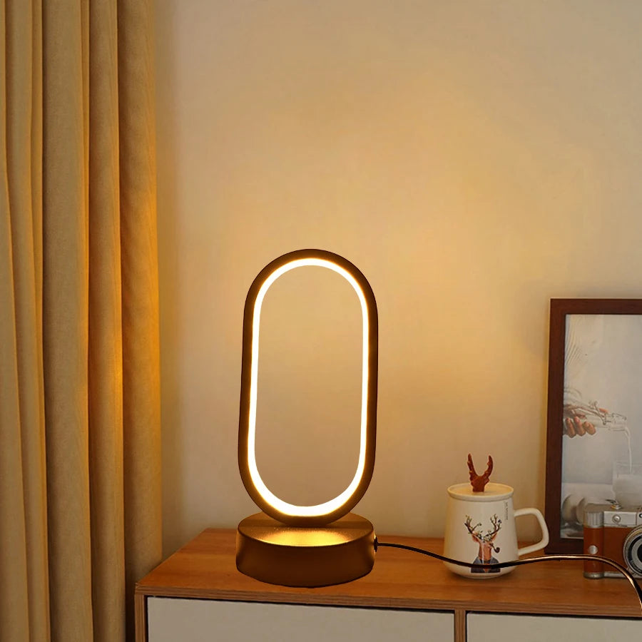 UGlow™ LED U-Shaped Table Lamp – Touch / Stepless Dimming Ambient Light | Modern Desk & Bedside Décor