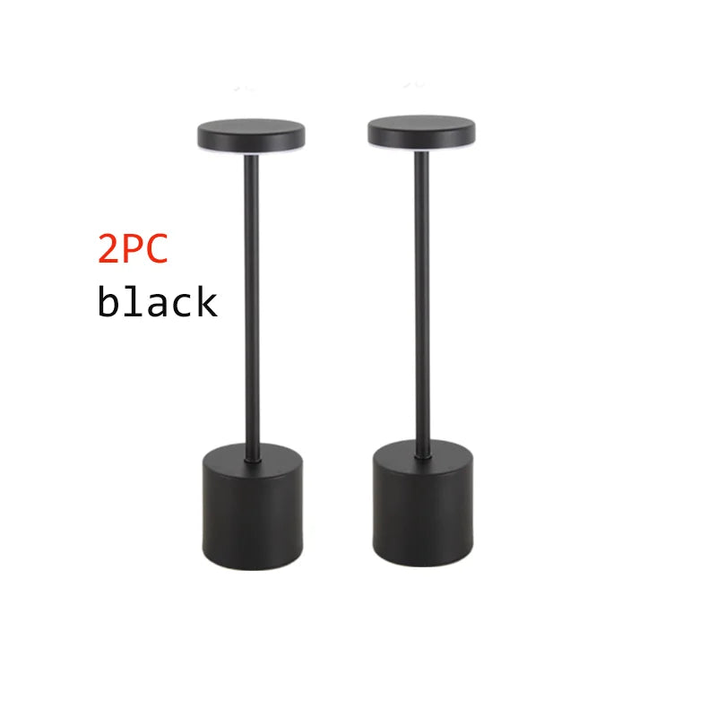 TwinLume™ USB Rechargeable Desk Lamps – 2-Pack Stepless Dimming LED Lights | Tricolor Touch Night & Study Lamps