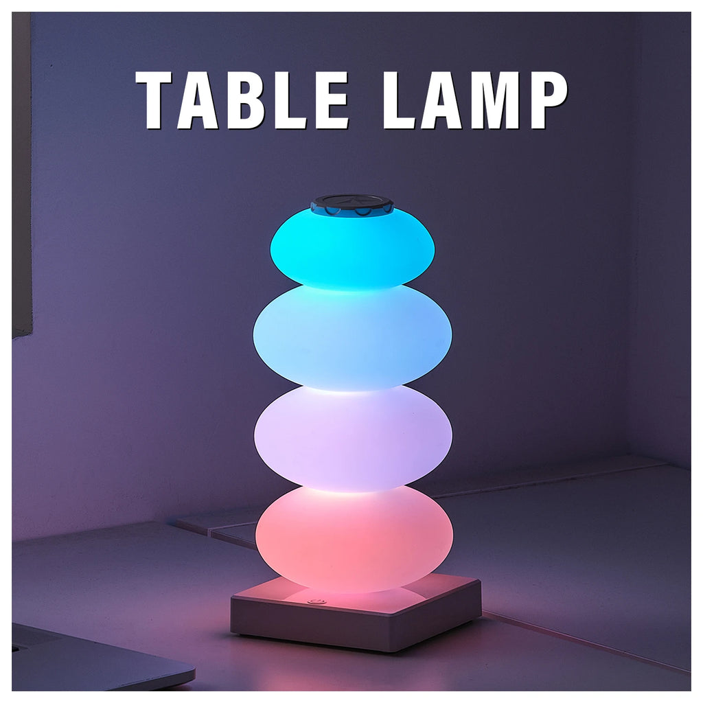 ColorAura™ 16-Color Touch RGB Table Lamp – Multi-Step Dimmable Mood Lamp | Ambient Bedside & Desk Light