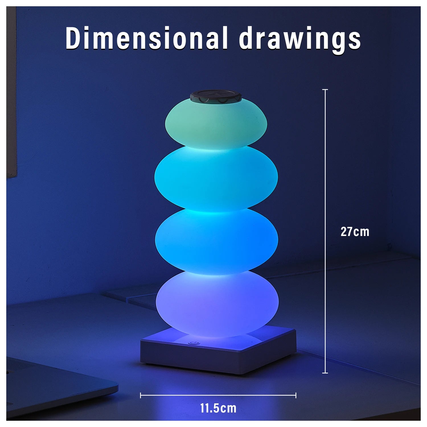 ColorAura™ 16-Color Touch RGB Table Lamp – Multi-Step Dimmable Mood Lamp | Ambient Bedside & Desk Light