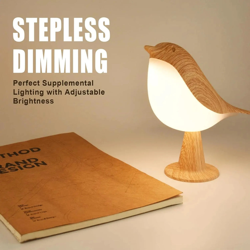 BirdGlow™ 3-Color USB Rechargeable Bird Night Lamp – Touch Sensor Table Lamp for Bedside & Kids’ Rooms