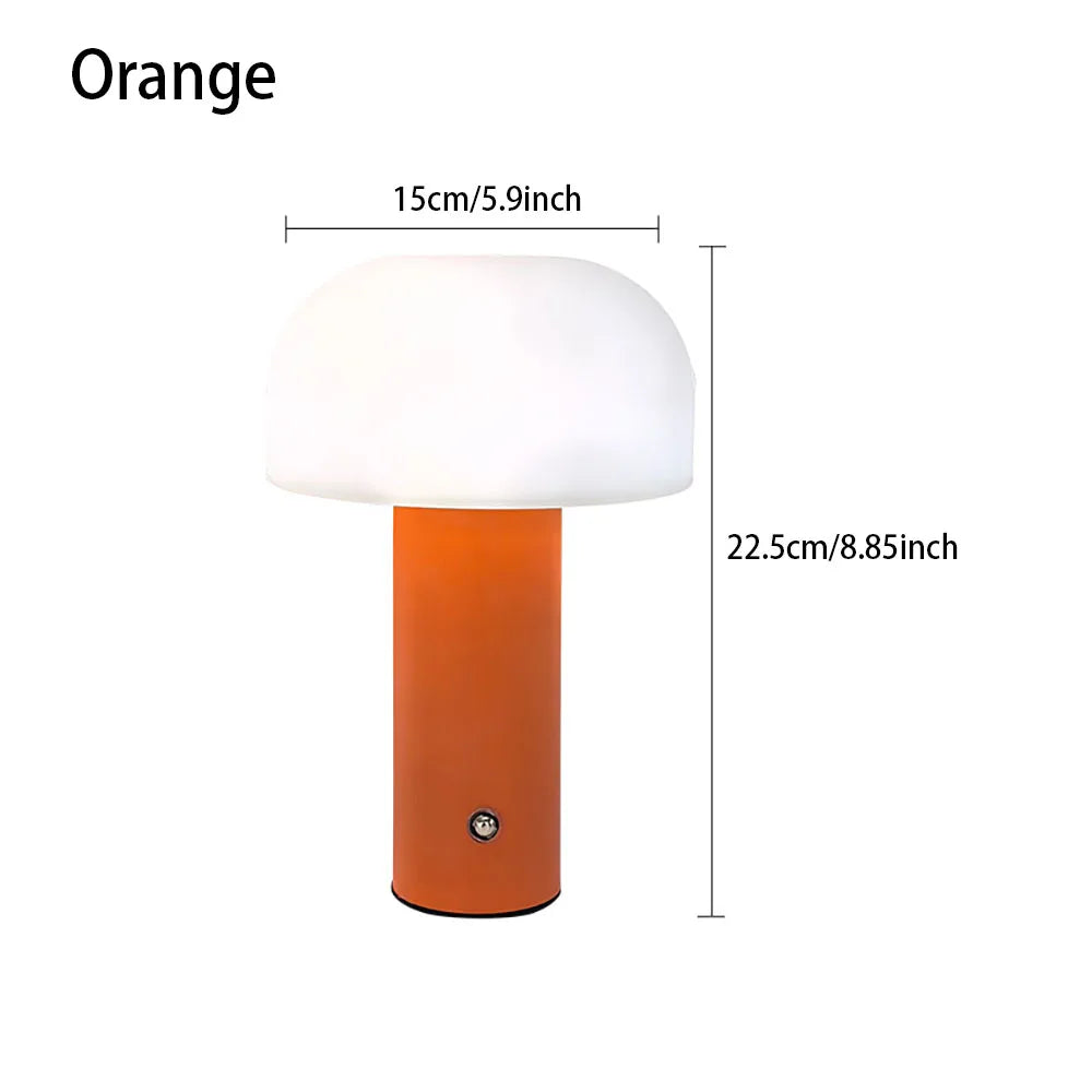 GlowMush™ Rechargeable LED Mushroom Lamp – 3-Color Dimmable Touch Table Light | Ambient Night & Desk Lamp