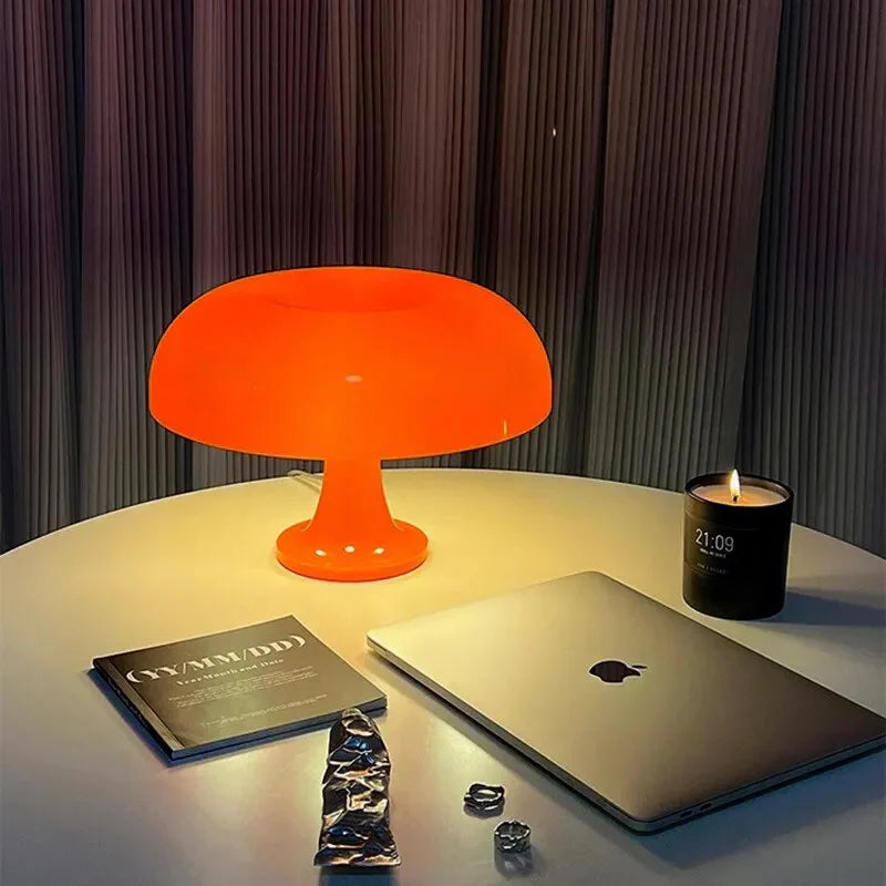 Marigold™ Touch Mushroom Table Lamp – Dimmable LED Ambient Light | Cordless / USB Recharge | Accent & Bedside Lighting